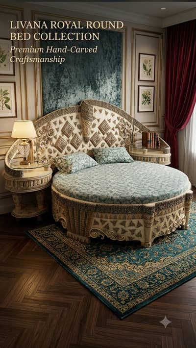 Complete Royal Carved Luxury Bedroom Set for Sale