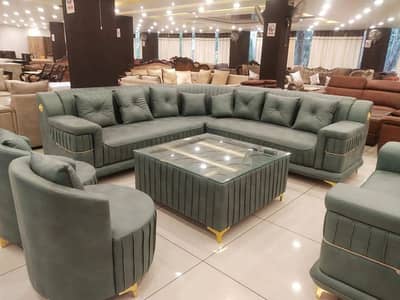 L Shape Sofa Set | Wooden Sofa | Corner Sofa | Premium Seater Sofa Set