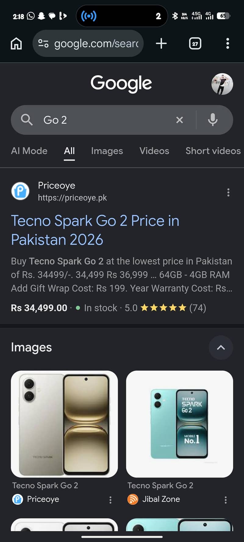 Tecno Go 2 1