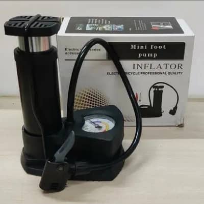 Portable Mini Food Air Pump With Pressure Guague For bike & Car