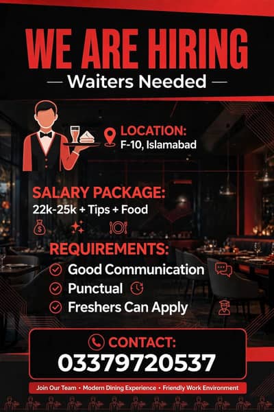 hiring waiters