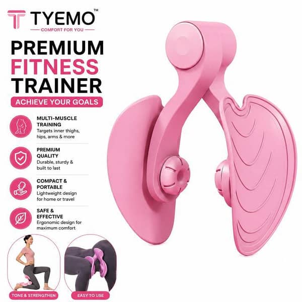 Thigh Master Leg Exerciser for Women | Inner Thigh Toner & Hip Trainer | Butt Lifting and Leg Strengthening Exercise Equipment | Home Fitness Trainer for Legs, Hips & Glutes | Ladies Workout & Body Shaping Exercise Tool