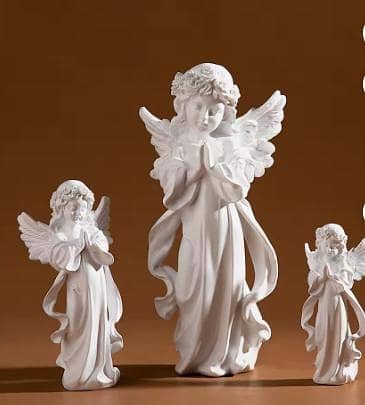 Creative Resin Girl Angel Sculpture Elegant Home Decor Ornament for Living Room Bedroom Study R5708