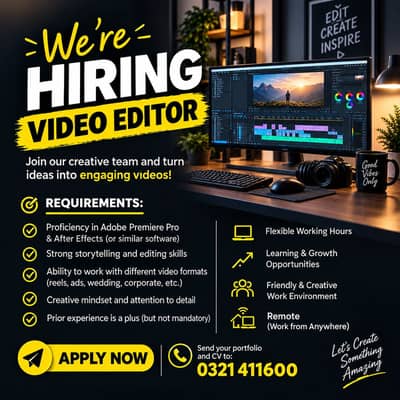 Video Editor hiring
