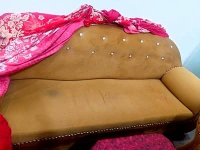 6 Seater Velvet Sofa Set for Sale (Good Condition)
