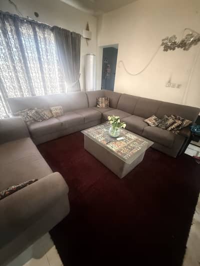7 seater L shape sofa  and 2 seater settie