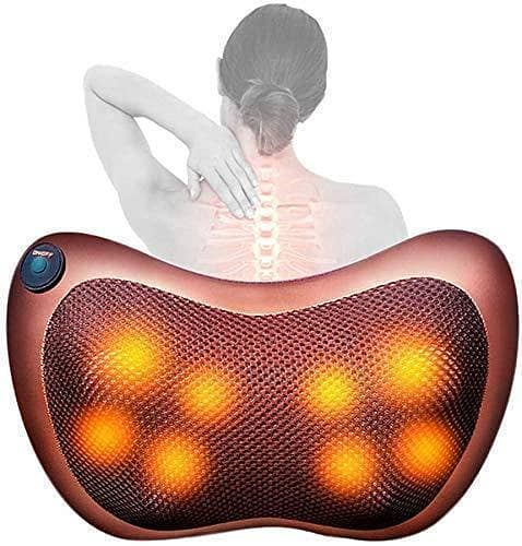 8-Ball Electric Massage Pillow for Car & Home | Neck, Shoulder & Back Massager Cushion | Multi-Point Body Massage Seat Cushion for Relaxation & Stress Relief  for Home, Office, Car & Travel Use