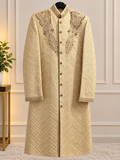 Broom Sherwani (Golden)