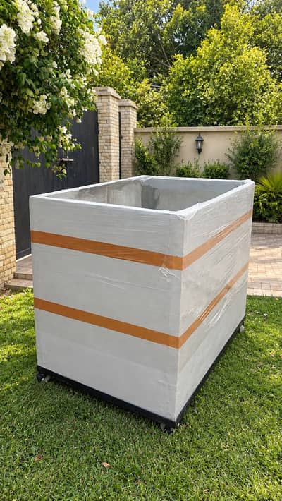  Large Solid Cement Planter with Trolley – Karachi