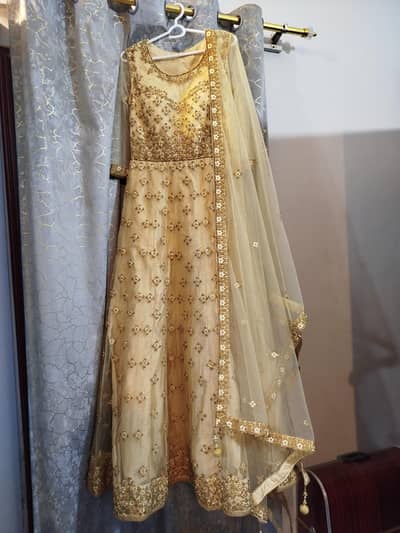 “1 Time Used Bridal Dress – Beautiful Heavy Indian Bridal Maxi/Frock”