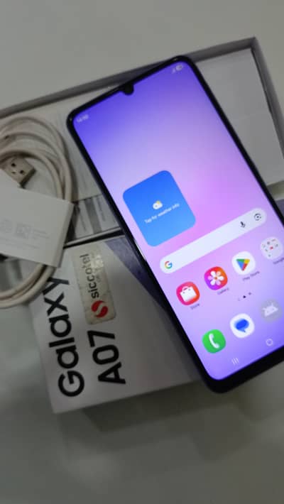 Samsung a07 6/128 gb with box cabel 3 months warranty