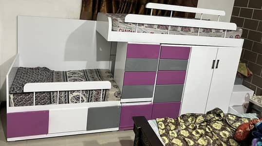 Kids bed plus wardrobe