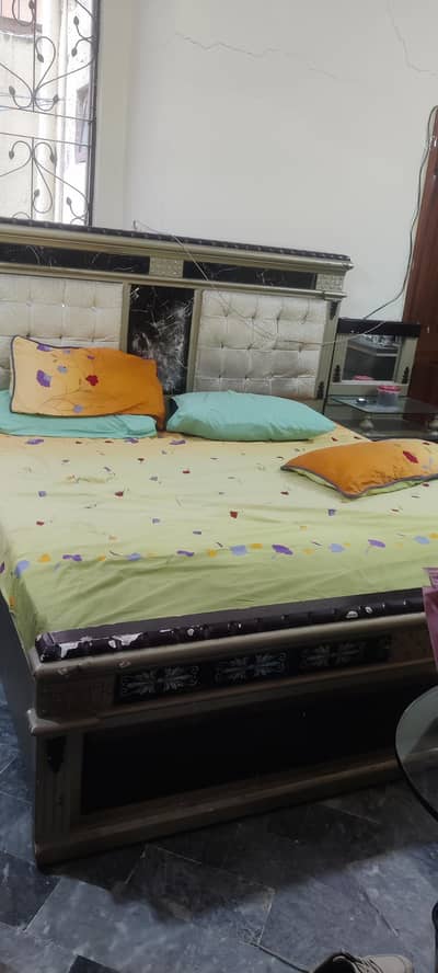 king size bed with side tables mattress not included