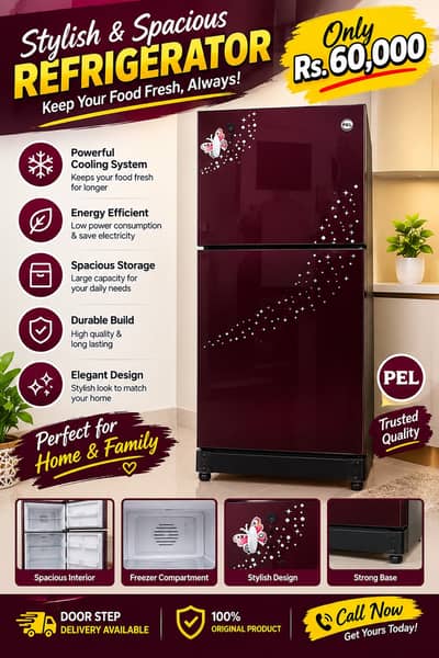 PEL Refrigerator – Stylish & Spacious Double Door |