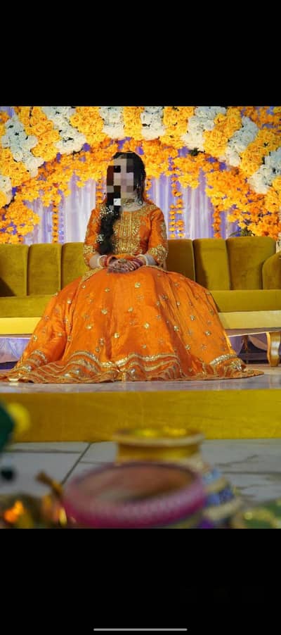 Mehndi bridal lehnga