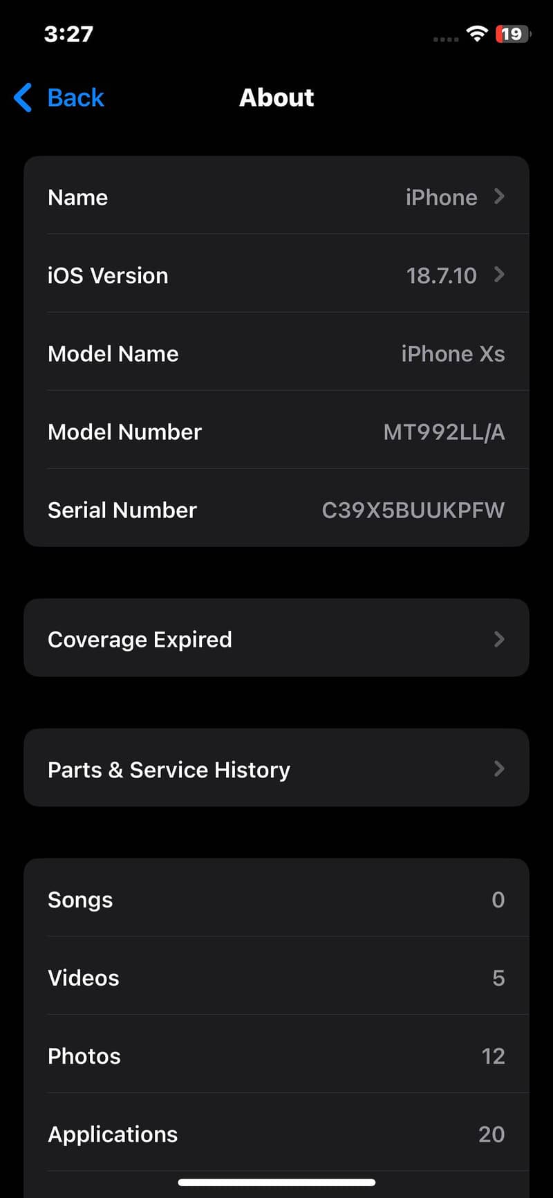 Apple iPhone XS 5