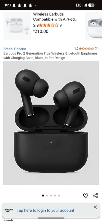 Earbuds Pro 2 Generation Black Open Lot Mat Finishing