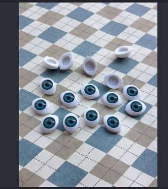 21 Pcs Blue Horse Eye Flatback Resin Cabochons Evil Eye Crafts Charms R5712