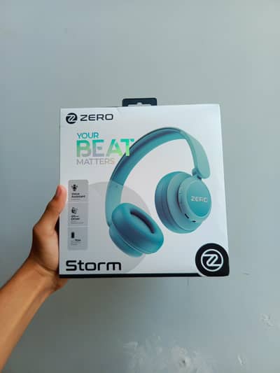 Zero Storm Headphone New Condition Sky blue color