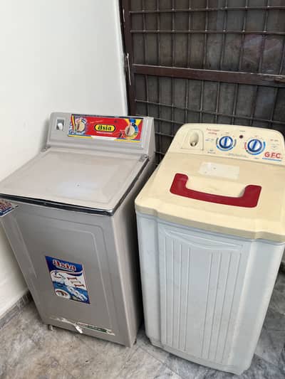 Super asia washing machine and GFC dryer