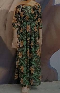 chiffon floral maxi with scarf