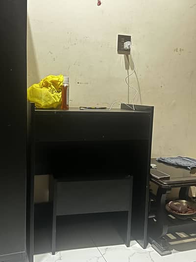 Black 2 door iron wardrobe with locker