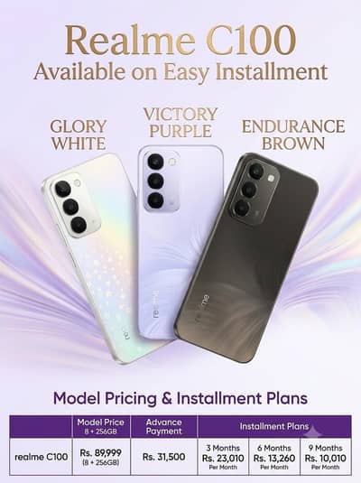 Realme c100 and c100x available easy installment