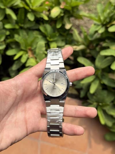 TISSOT PRX Silver sunburst stainless steel