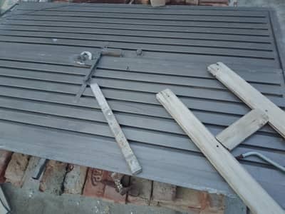 Iron door heavy with lock with fram