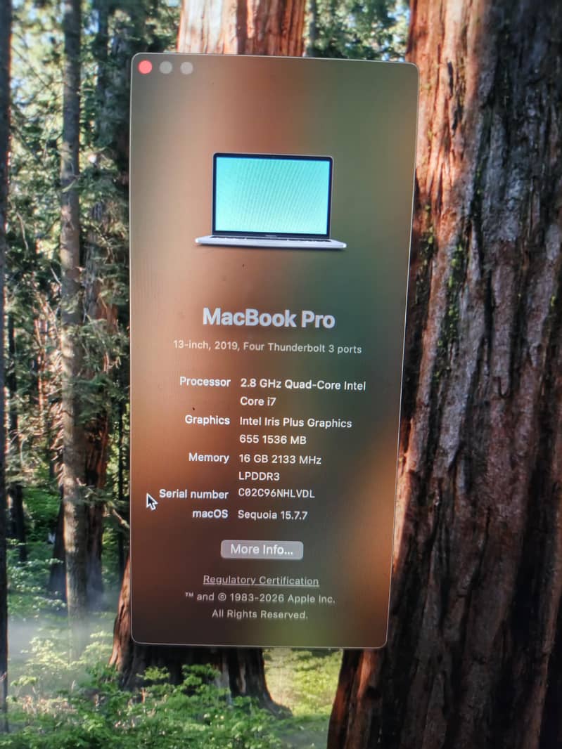 MacBook pro 2019 13inch 2