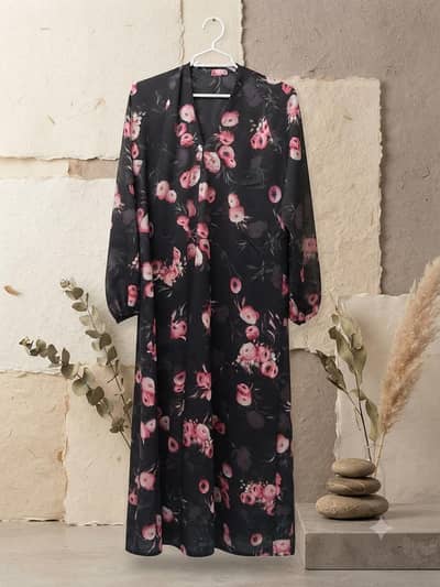 Printed shiffon beautiful abaya
