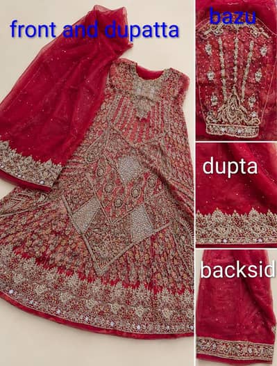 Maroon Red Bridal Lehenga Choli with Heavy Embroidery & Dupatta