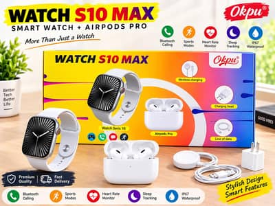 S10 Max Smart Watch | Bluetooth Calling & Fitness Watch ⌚