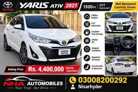 IMMACULATE Toyota Yaris 2021 CVT 1.5 ATIV (top-of-the-line)