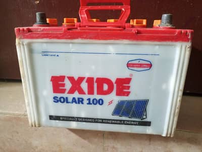 Exide solar 100 battery 1 month used only