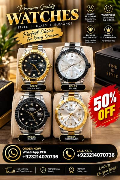 rolex quartz movement stainless steel watch ⌚ available