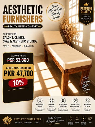Bed|Saloon Bed | Spa Bed | Beauty Therapy Bed | Facial & Spa Bed
