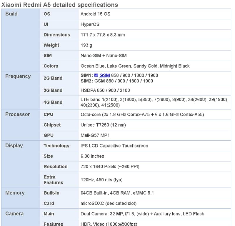 REDMI A05 7