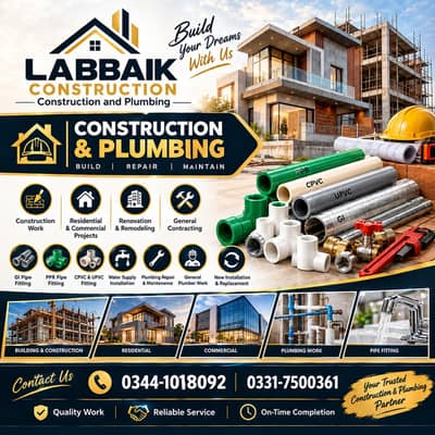 construction / plumbing / contractor / plumbing and pipe fitting