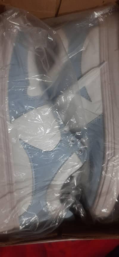 Brand new white and ice blue shoes l premium look