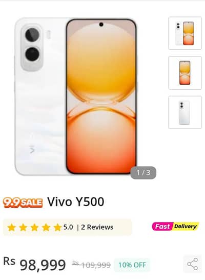 Vivo y500 8/256 same day active no use complete box