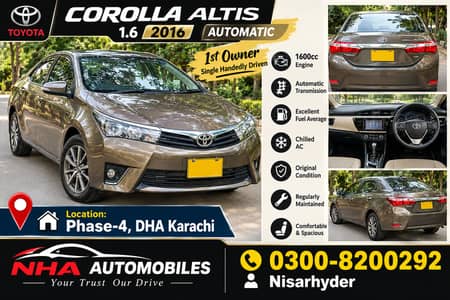FIRST USER's Single Hand 2016 Altis 1.6 Auto. Call on SIM 0300-8200292