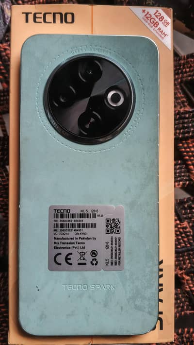 Tecno spark 30c  ram 6+6  storage 128gb camera 50M front 8M