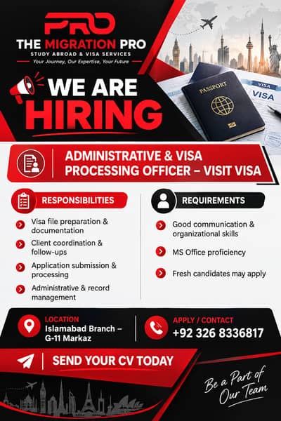 Administrative, Visa Processing Officer