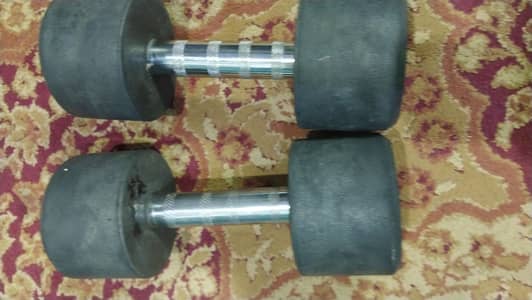 Sports Zone 6KG x 2 Fixed Rubber Dumbbells - 12KG Pair - Heavy Duty