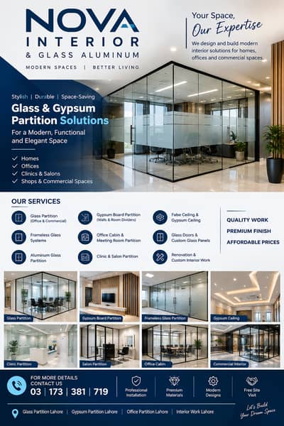 Gypsum Room Divider/Aluminum Glass Partition/Clinic Partition/Partitio