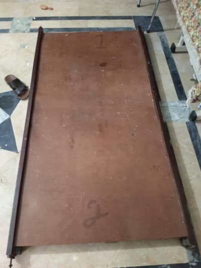 solid wooden single bed