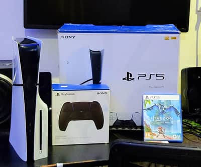 Playstation 5 Slim Disk Edition 1TB Full Box with 4k 32inch monitor