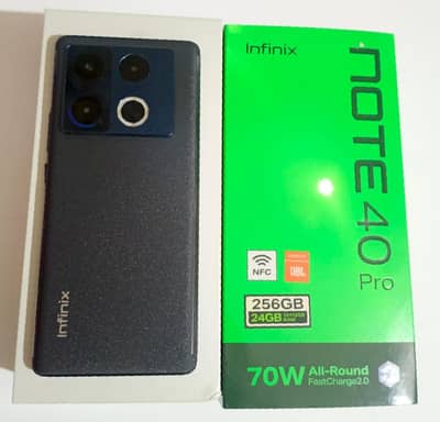 Infinix Note 40 Pro 12+12/256 Condition 10/10 with Box & Charger