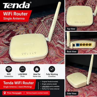 Tenda WiFi Router Single Antenna – Working Condition